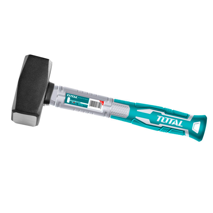 TOTAL 1000g Drop-forged Hammerhead Stoning Hammer with Unique Design Fiberglass Handle THT7210006