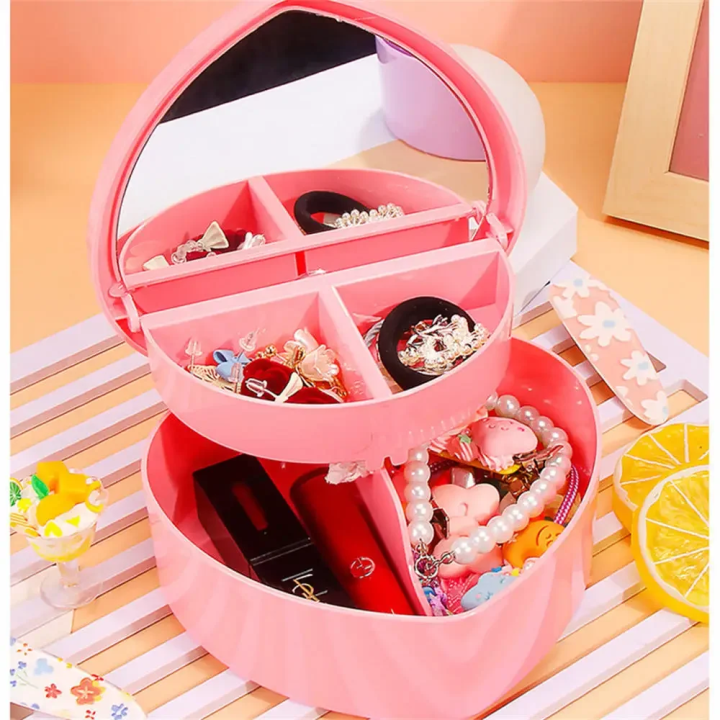 Multifunctional%20Plastic%20Folding%20Jewelry%20Box%202%20layers%20Heart%20Design%20Makeup%20Cosmetic%20Jewelry%20Earrings%20Ring%20Storage%20Organizer%20/%20Heart-Shaped%20Pink%20Makeup%20Box-Mirror,%20Organizer,%20Drawer,%20Earrings/%20Heart%20Shape%20Jewelry%20Box%20Makeup%20Organizer%20with%20Mirror%20-%20Image%204