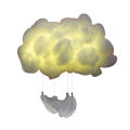 DIY Handmade Cotton Cloud Shape LED Night Light Lamp Home Bedroom Hanging Decor. 