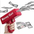 Money Gun Toy with 100 Pcs Play Money - Prop Cash Gun for Parties and Events. 