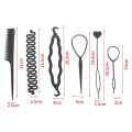 6Pcs Braids Tools with Zig Zag Pony Tail Makers Professional Braids Tools Hair Styling Kits For Women Hair Accessories Set Women Girls DIY Hair Styling Set. 