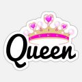 Queen stickers pack of 1 3 X 2 inch. 