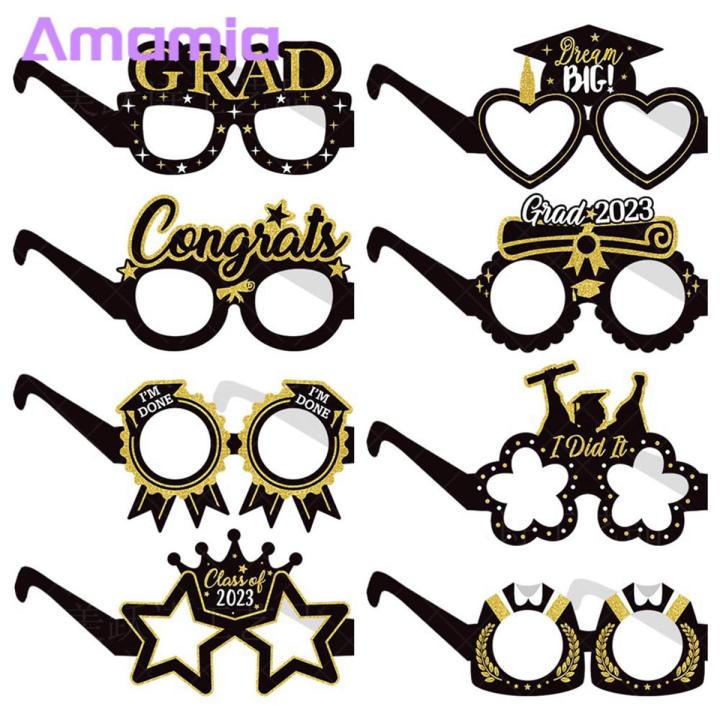 Amamia Graduation Season Eyeglasses Interesting Happy Graduation Season Celebration Party Cosplay Glasses
