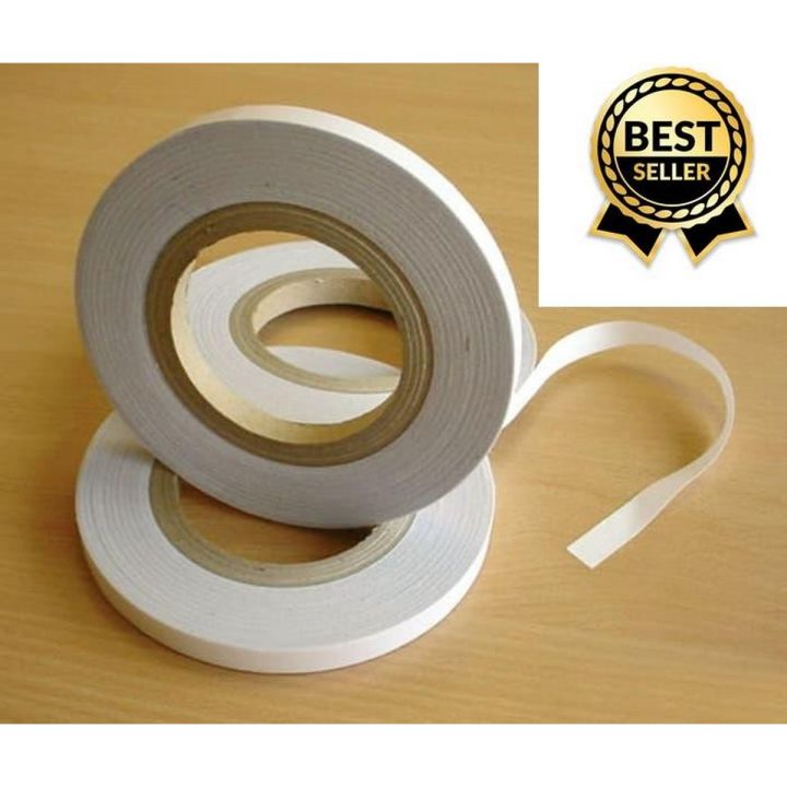 Super Strong Powerful Adhesive Double Sided Tissue Tape For Mounting Fixing Pad Sticky - 5 mm - White