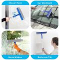 Window Cleaner Tool for Home with Extension Pole 20''-30'', Squeegee for Window Cleaning, Glass Washer for Car Windshield, Shower Doors, Mirror and Solar Plats. 