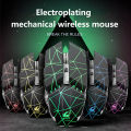 Free Wolf X11 2.4GHz Wireless Mouse rechargeable luminous mechanical gaming mouse Wireless Computer Mouse. 