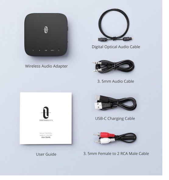 Taotronics%20TT-BA09%20Pro%202%20in%201%20Bluetooth%205.0%20Wireless%202in1%20TX%20RX%20Transmitter%20Receiver%20Adapter%20aptX%20LL%20Low%20Latency%20Dual%20Link%20Audio%20Streaming%20Support%20SPDIF%20Digital%20Optical%20Fiber%20TOSLINK%203.5mm%20AUX%20RCA%20for%20Home%20Audio%20System%20Speakers%20Amplifiers%20Samsung%20TV%20LED%20-%20Image%206