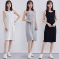 Modal Summer New Long Dress Casual Women's Dress Korean Style Vest Skirt plus Size Sleeveless Dress Women. 