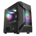 1stPlayer D3-A (White / Black) DK series Micro ATX Case, With 2 Fans. 