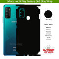 Infinix Hot 9 Play Skin/Wrap 360 Protection Sheet/ Carbon fiber/ Matte/ Transparent/ Lamination Back And Sides Included Camera Skin. 