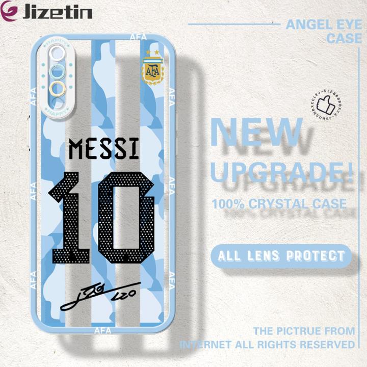 Jizetin for Vivo S1 Back Cover Crystal Transparent Football Star For Boys Soft Full Camera Cover Protection Phone Cases