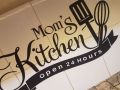 Mom's Kitchen Open 24 Hours designed Wall Sticker, decal, vinyl for Food, Kitchen, cabinet, Family, home decoration Lovers -  (Black) - 2 x 1 Feet. 