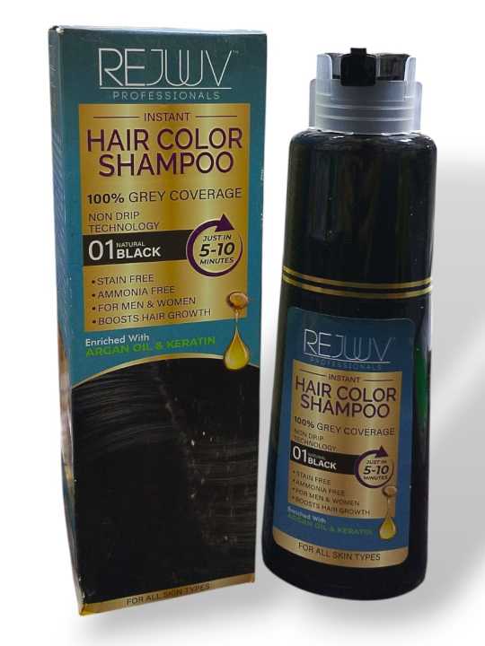 Rejuuv Hair Color Shampoo Natural Black