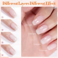 BORN PRETTY Milky Jelly White Nail Gel Polish Clear Pink Color Soak Off UV LED Self-leveling Gel Varnish Manicure 10ml Hard Gel. 