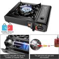 2 in 1 Gas Option Stove Bottle Gas & Gas Cylinder Dual Function Stove For Indoor/Outdoor - KN 522. 