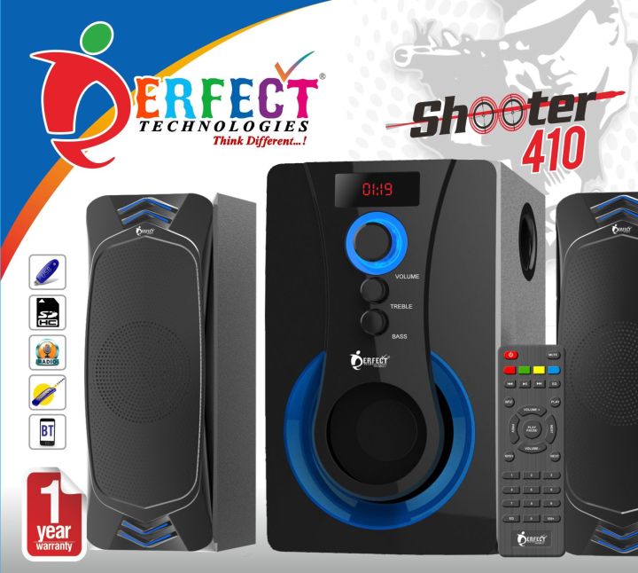 WOOFER SPEAKER 2.1 PERFECT SHOOTER 410- HIGH BASS HOME THEATER WITH ALL OPTIONS.