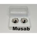 English Alphabets High quality Cufflinks for Men luxury Fashion Cufflink Studs for Coats and Shirts in free Box Pack 1 PAIR. 