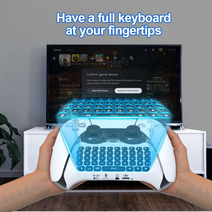Wireless%20Keyboard%20For%20PS5%20Controller%20Bluetooth%20External%20Keyboard%20Chat%20Voice%20Bluetooth%20Keyboard%20For%20Playstation5%20Gamepad%20-%20Image%203