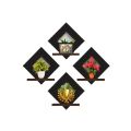 Set Of 4 in 1 Decorative Wooden Wall Art Wall Shelves For Bedroom Number of Shelves 4 Wooden Wall Shelf. 