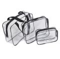 o printable toiletry bag log spot wholesale amazon clear fashion pvc travel storage bag three-piece set. 