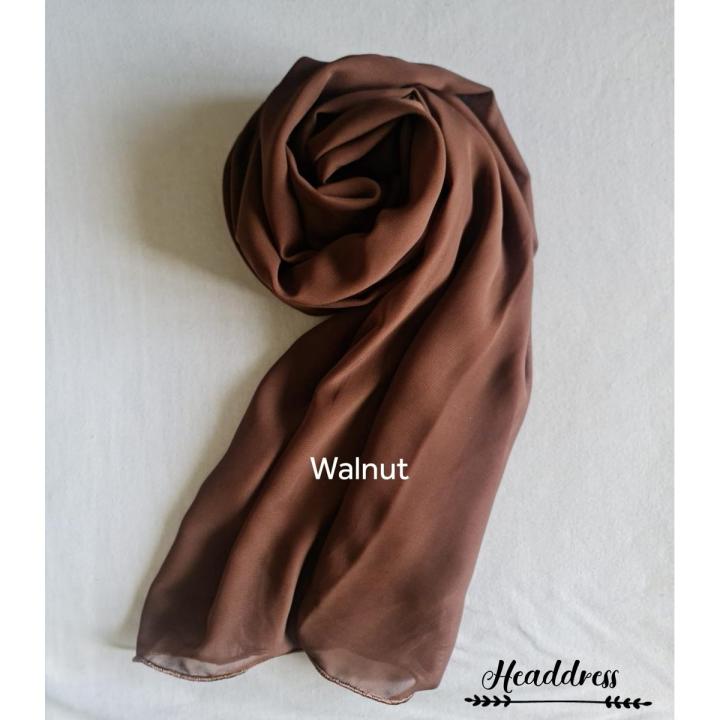 Chiffon Georgette plain hijab scarf stoller in multi colors