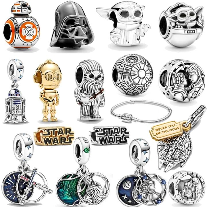 New in Star Wars Kitty Fit Pandora 925 Original Bracelets Marvel shoes Silver Charms Beads For DIY Luxury Quality Jewelry