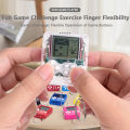 Pocket Mini Game Machine Keychain Backpack Pendant Classic Nostalgic Tetris Game Puzzle Decompression Toy. 