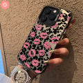 Retro Leopard Print Case for Infinix Hot 40i 30i 11 10 30 9 Pro Play Tecno Spark GO 2024 10 20 Pro 20C 10C Smart 8 5 7 6 Pro Plus Pop 7 8 Note 12 G96 30 40 Pro Doodle Red Lips Case. 