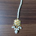 Fancy Mughlai kundan TeekaFashion Wedding Maang Tikka Headband Bindiya Hijab Jewellery Head Wear for Girls And Women. 
