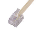 RJ11 6P4C 2 Way Outlet Telephone Jack Line Splitter Adapter Beige. 