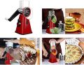 3 in 1 Vegetable Mandoline Slicer Swift Rotary Drum Grater Nut Shredder Veggie Cutter Peeler Spiralizer Cheese Chopper. 