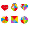 Kids Wooden Colorful Tangram Jigsaw Puzzles DIY Intelligence Development Toy. 