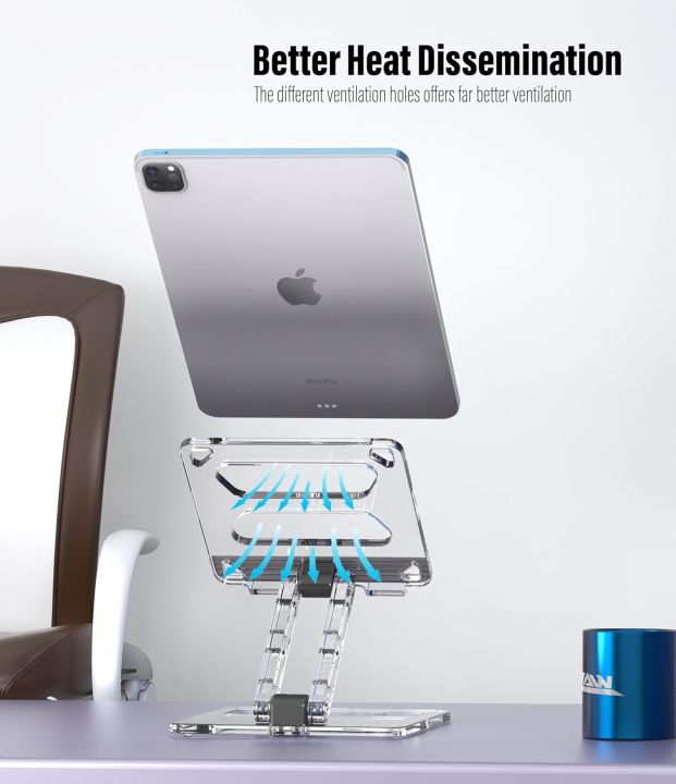 ZAW%20Adjustable%20Tablet%20Stand,%20Stylish%20&%20Ergonomic%20iPad%20Pro%20Holder,%20Computer%20Table%20Accessories,%20Acrylic%20iPad%20Mount,%20(ZTH-250)%20Compatible%20with%2012.9%20Air%20Mini%204%203%202,%20Nexus,%20Tab%20(8-13")%20-%20Image%206