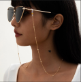 Sunglasses Chain Gold color Necklace for Girls Retainer Straps Beaded Accessories Women Jewelry. 