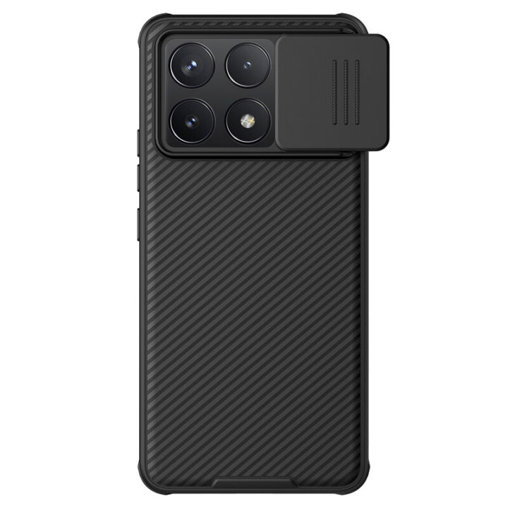 For Xiaomi Poco F6 Pro 5G Case Slide Camera Protection Back Cover Privacy Protecting Casing Fashion Hardcase pocof6pro casing