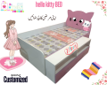 Hello Kitty girls single bed, kids bed, customized color and customized size.. 