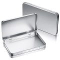 Rectangular Metal Tin Box with Lid Metal Hinged Lid,4PCS. 