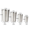 1PC Stainless Steel Cups Cups Coffee Tumbler Tea Milk Mugs Home 30ml/70ml/180ml/320ml Portable Metal Water Cups. 