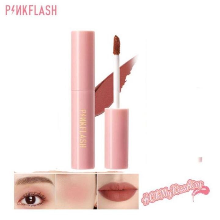 PINKFLASH  Matte Water Proof Liquid Long Lasting Transfer Proof Lip & Cheek Duo Matte Tint 2.3ml M01