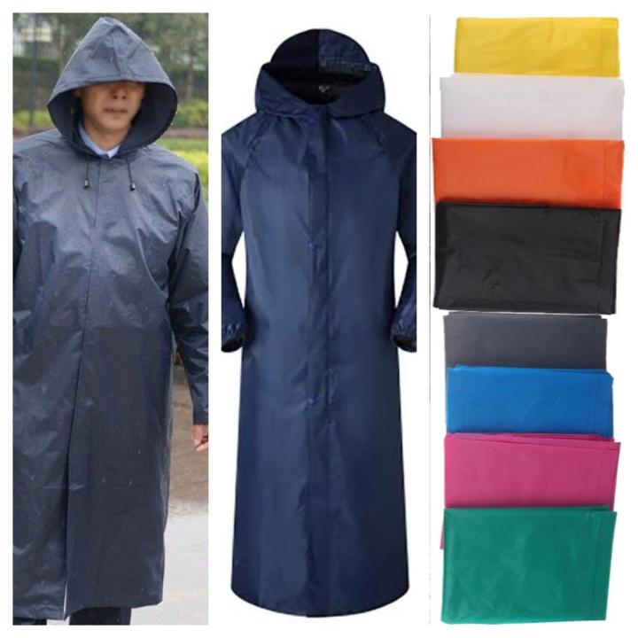 New Fashion Waterproof Raincoat Barsati Men Women Adults Outdoor Long Rain Coat Hooded Coats For Travel Climbing Cycling with Cap Zip Daraz.pk