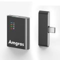 New Amgras Wireless Lavalier Microphone Portable With Noise Cancelling Mini Microphone for Vloggers - For Android Type C & IOs. 