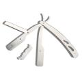 Desi Ustra | Skin Care Body Shaving Razor Professional Cut Throat Straight Razor Silver Multi Blade Barber Razor Safety Razor Ustra | Handheld Manual Shaver Razor | Under Arm Shaving - Unwanted Hair Remover | (Single Side Blade). 