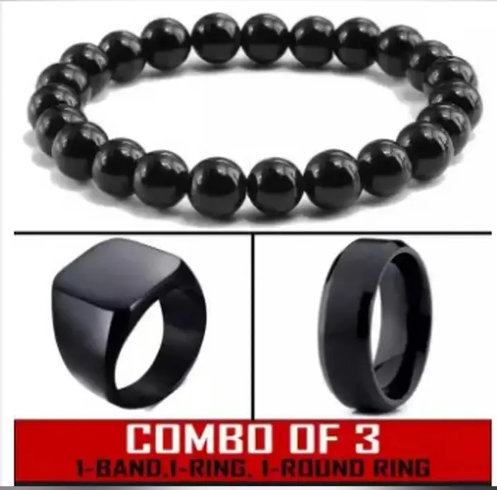 Trendy%20Black%20Ring%20And%20Black%20Titanium%20Black%20Ring%20with%20Black%20Barcelet%20Combo%20Deal%203%20For%20Men%20Boys%20-%20Image%202
