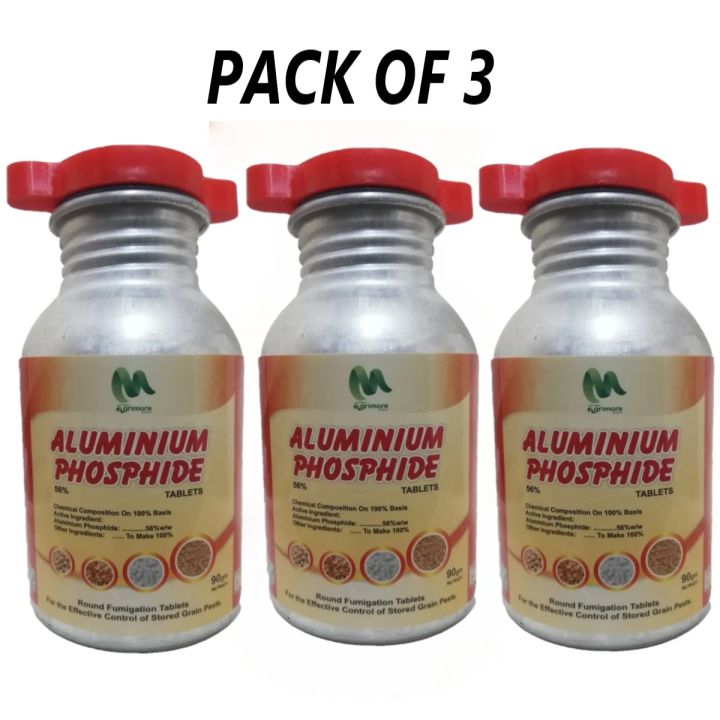 PACK OF 3 Aluminium phosphide tablets Bed Bugs Killer 30 Tablets