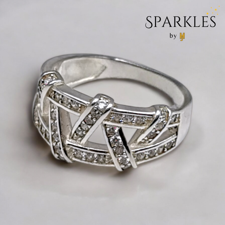 The Zigger Zagger – Elegant Two-Way Tapered 925 Sterling Silver Ring for Women & Girls | size 20 | Stylish & Casual Fashion Jewelry, Perfect for Everyday Wear, Silver Rings for Girls Chandi, Trendy & Elegant Women’s Rings.