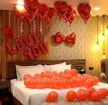 Happy Anniversary Decoration Theme- Including I LOVE YOU foil Balloons, 50 Latex Balloons ( Red, Gold ), 8 Red Hearts Foil Balloons 18", 3 Confetti Balloons Best theme for Anniversary Love. 