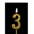 Digit Golden Cake Candles For Birthday Cake Decoration - Number Candles For Anniversary Cake Decoration - Digit Candles For Birthday Year Show On Cake. 
