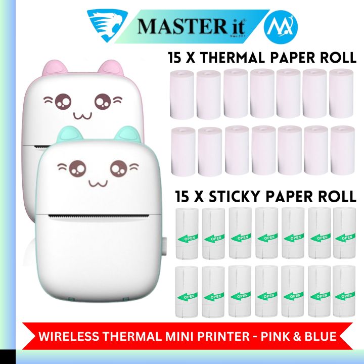 Pocket%20Inkless%20Mini%20Printer%20-%2015%20x%20Sticky%20Paper%20Roll%20&%2015%20x%20Thermal%20Paper%20Roll%20-%20Thermal%20Portable%20Bluetooth%20Wireless%20Mini%20Printer%20For%20Kids%20-%20For%20Photo,%20Picture,%20Office%20Receipt,%20Label%20Note,%20QR%20Code%20-%20Compatible%20With%20IOS%20&%20Android%20-%20Pink%20&%20Blue%20-%20Image%202