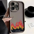 Case For iPhone 15 Cases iPhone 14 Pro Max Cases Red Flame Silicone Phone Case For iPhone 13 12 11 XS Max X XR 7 8 Plus 15 Cover. 