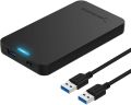 Sabrent 2.5-Inch SATA to USB 3.0 Tool-Free External Hard Drive Enclosure [Optimized for SSD, Support UASP SATA III] Black (EC-UASP) ORIGINAL UK ZONE. 